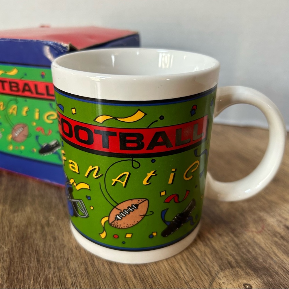 Rare Vintage Kmart Football Fanatic Coffee Mug Matrix Stanley Collection 90s Box - Picture 2 of 9